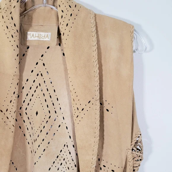 Mahiya Nomad Suede Fringe Vest Tan - Picture 12 of 17